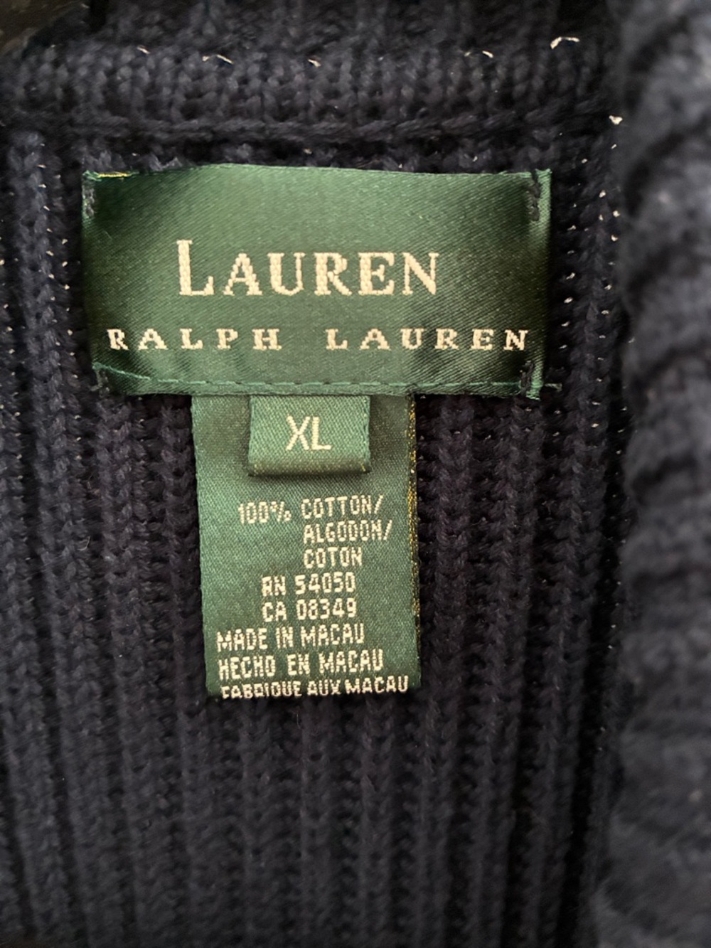 Ralph Lauren Navy Sweater NWT - Picture 4 of 5